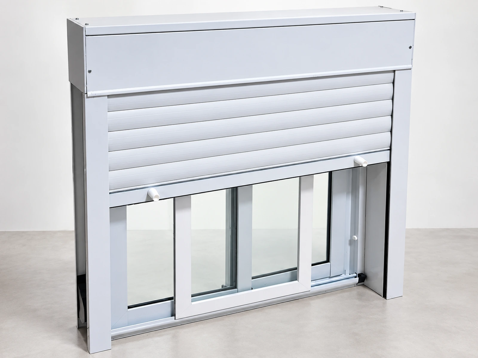 Conjunto de ventana, cajón compacto y persiana Roggero